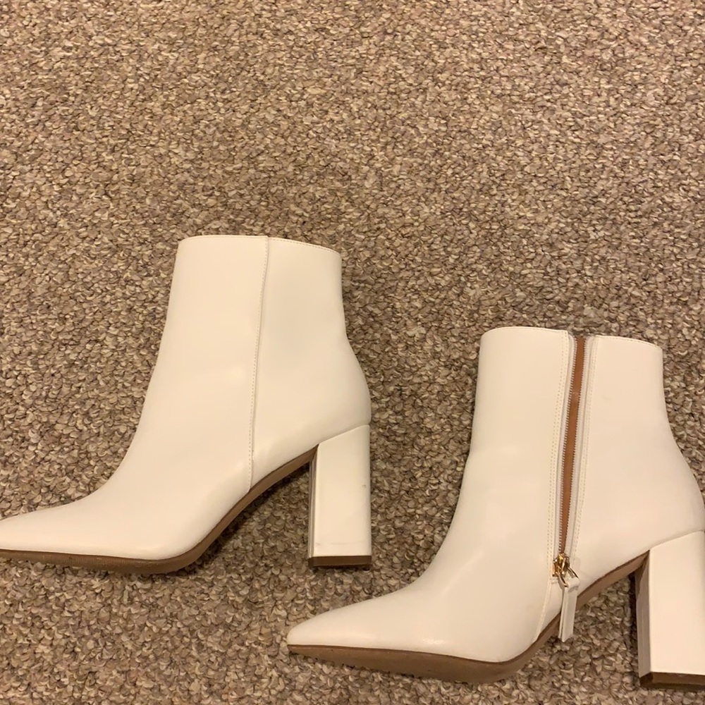 White madden boots